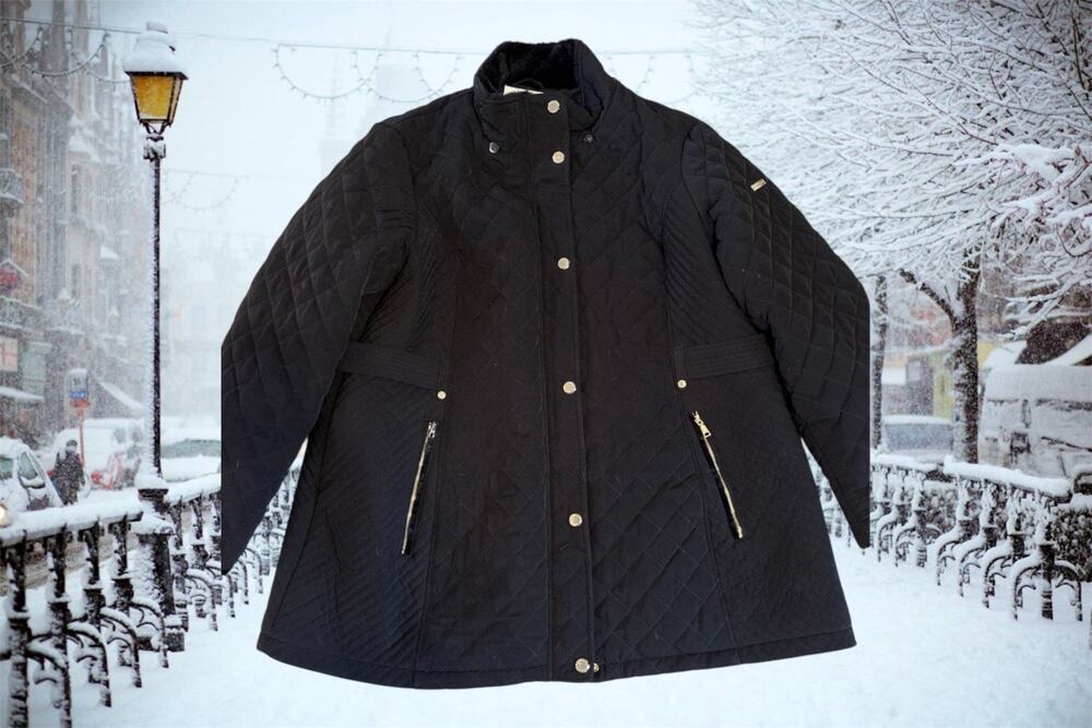 Women’s Laundry Quilted Winter Coat 2XL Black 24x33